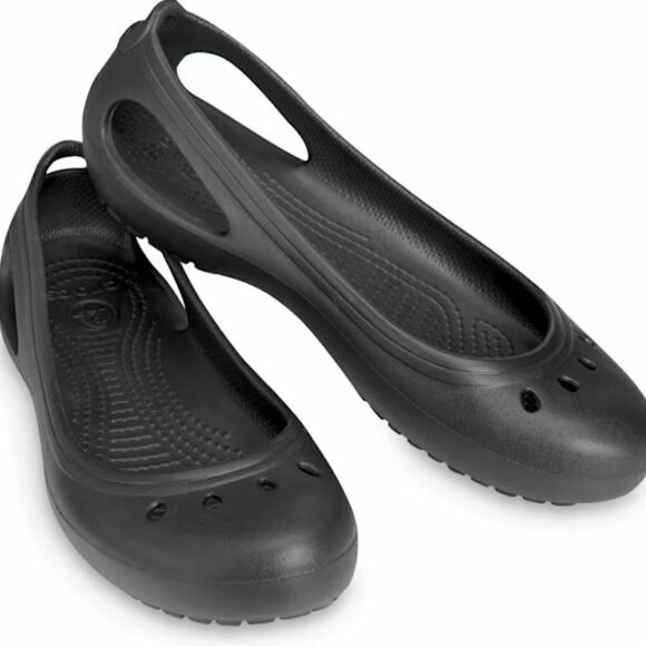 Crocs Comfort Kadee Black Croslite Ballet Ballerina Flats Size Woman's 10 - Picture 1 of 8